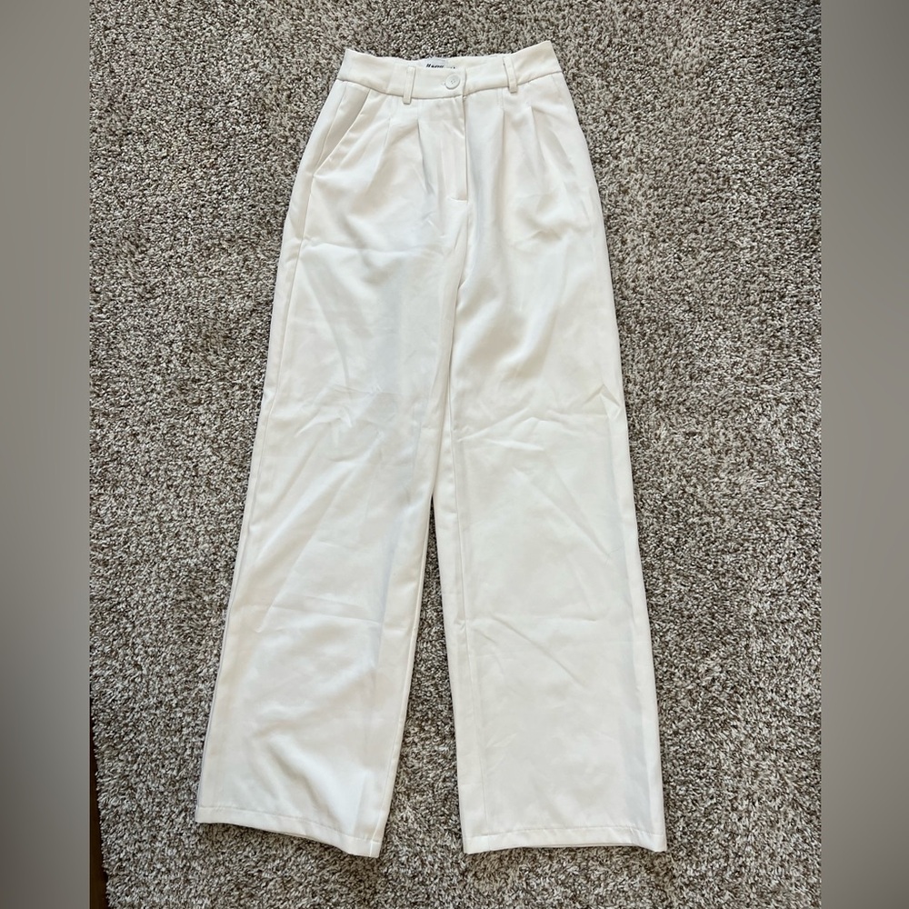 Princess Polly ivory Pleated Trousers